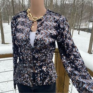 Vintage Ann Green sequin peplum jacket